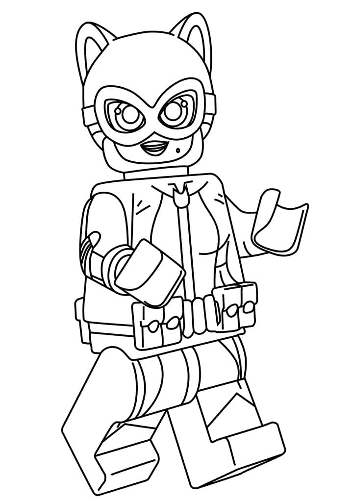 Catwoman Lego coloring page
