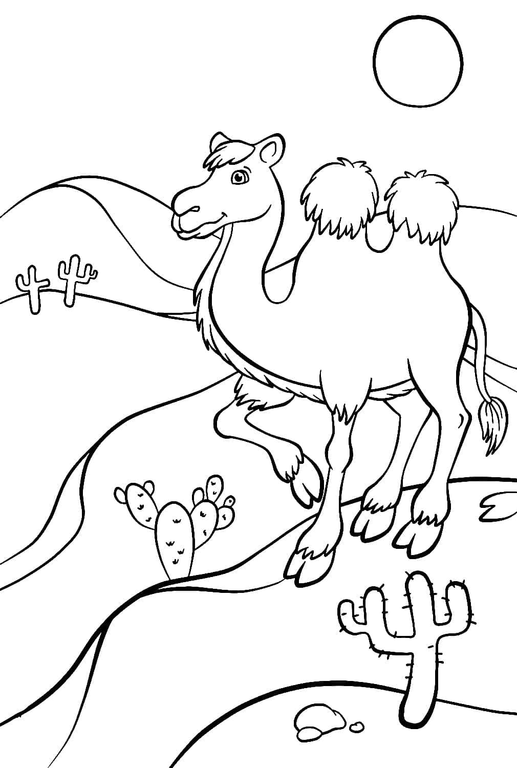 Chameau Amical coloring page