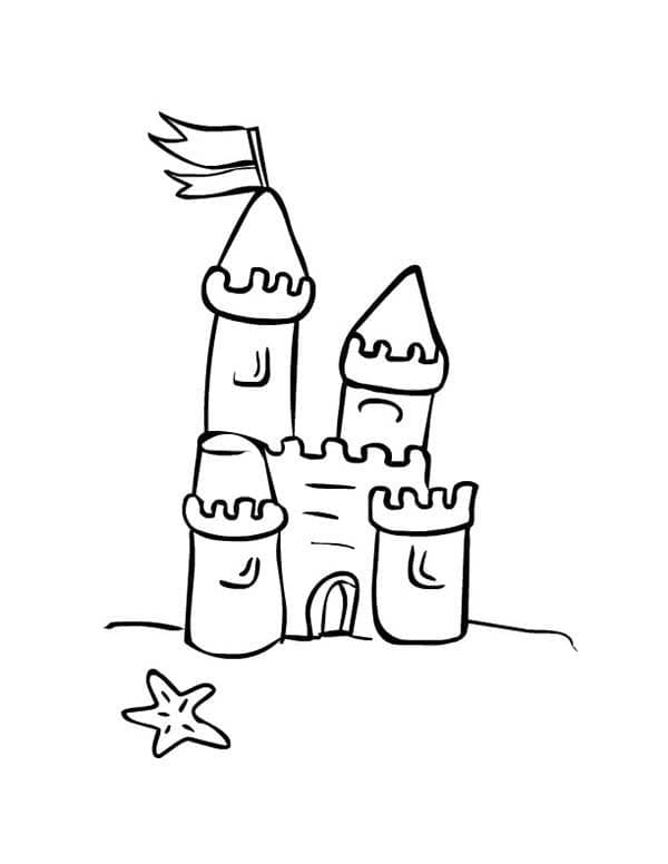 Château de Sable Mignon coloring page