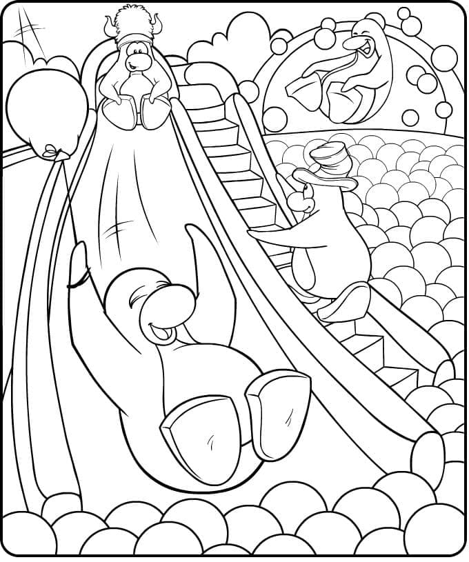 Club Penguin 10 coloring page