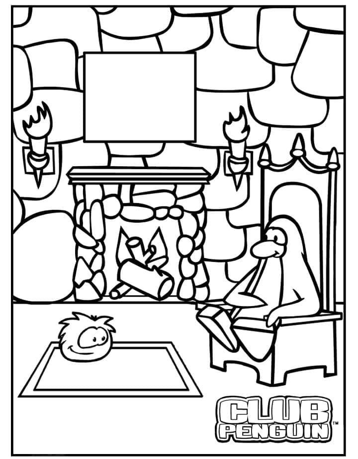 Club Penguin 13 coloring page