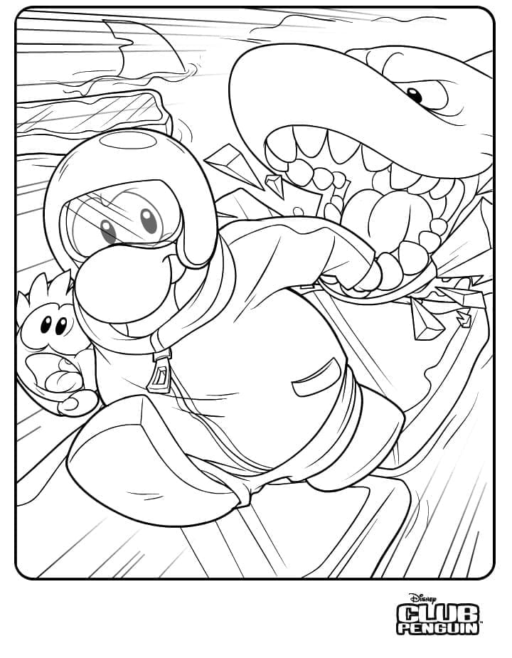 Club Penguin 3 coloring page