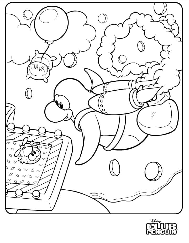 Club Penguin 6 coloring page