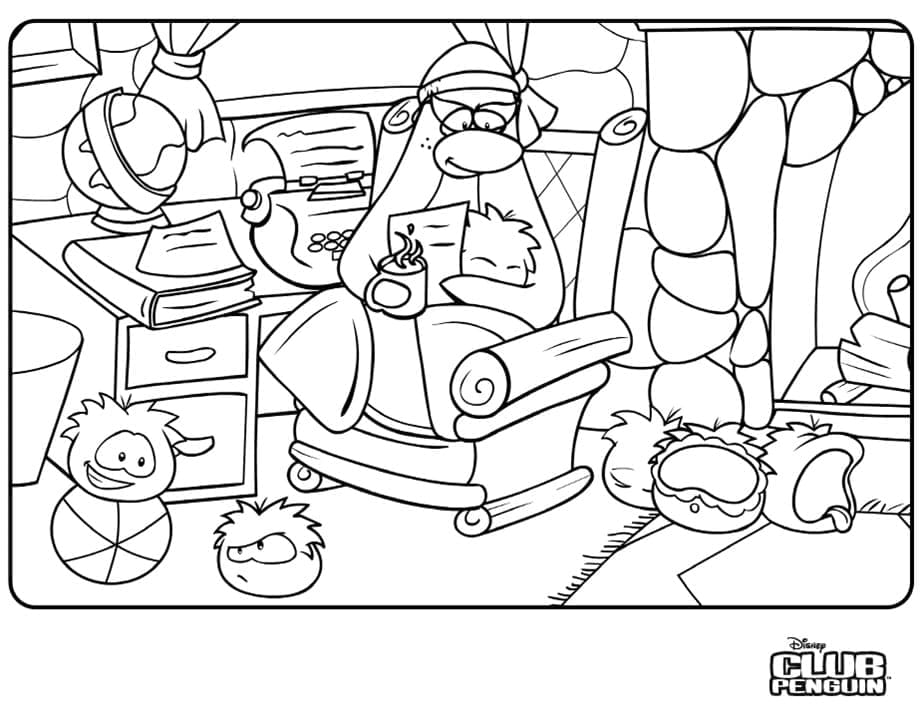 Club Penguin 8 coloring page