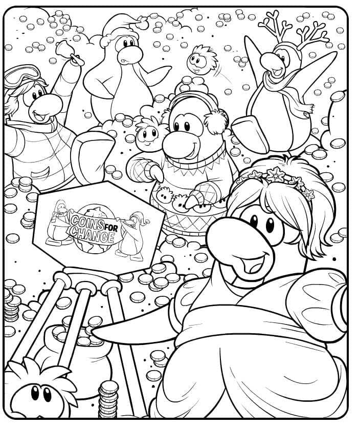 Club Penguin Gratuit coloring page