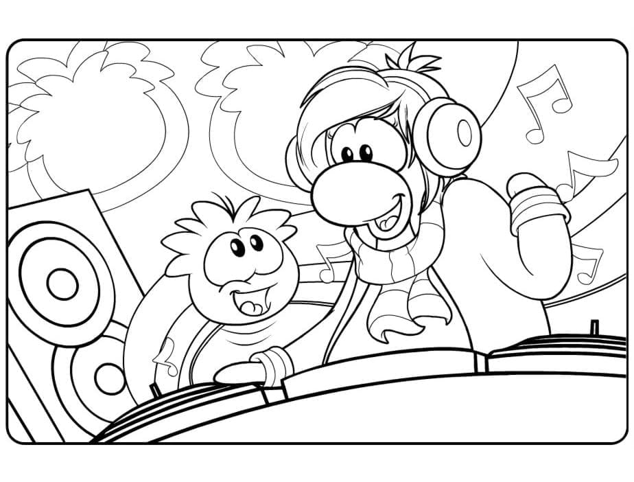 Club Penguin Imprimable coloring page