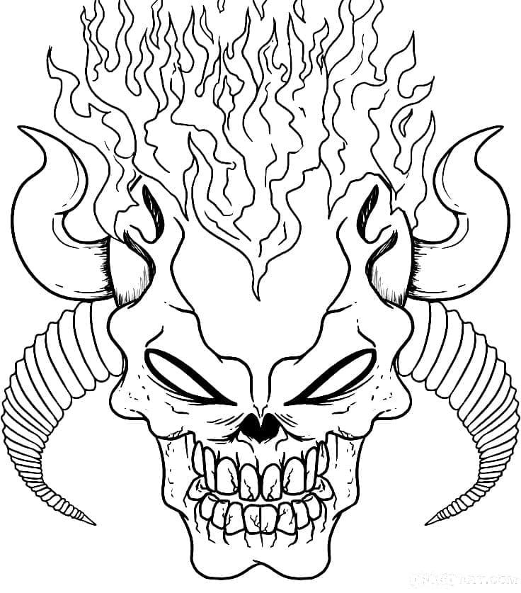 Crâne de Diable coloring page
