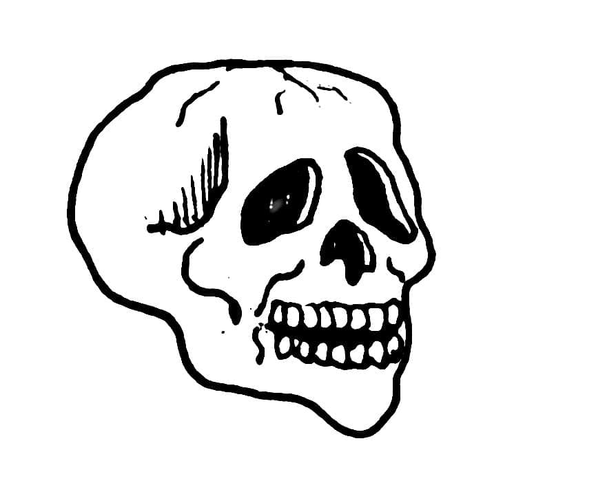 Crâne Effrayant coloring page