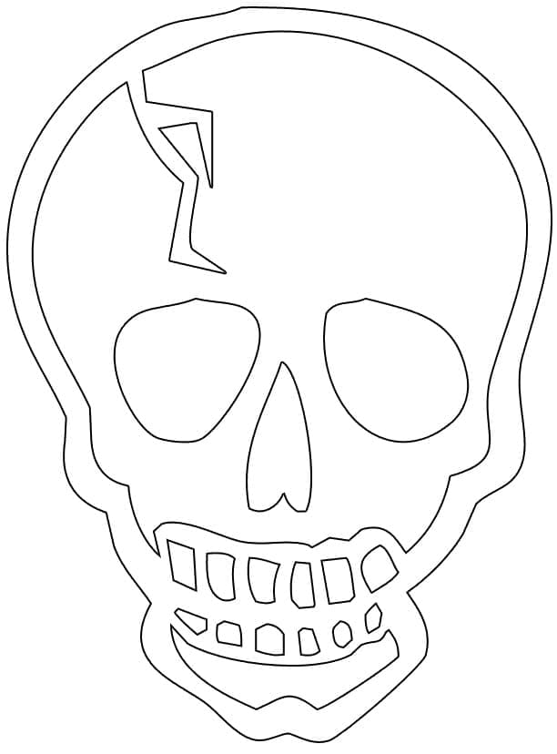Crâne Facile coloring page