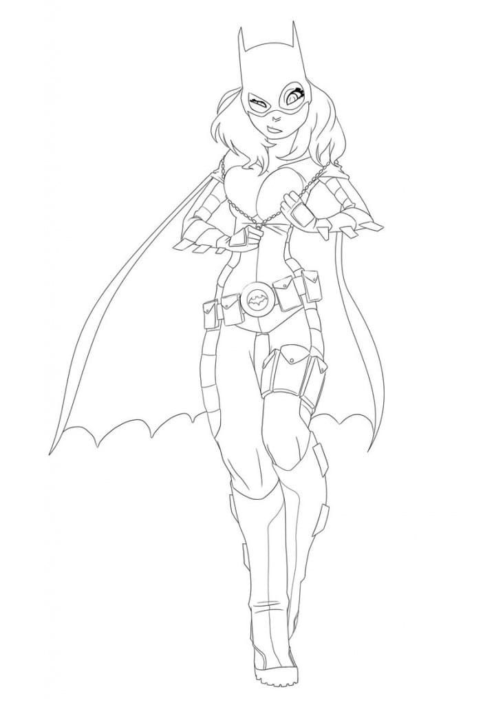 DC Batgirl coloring page