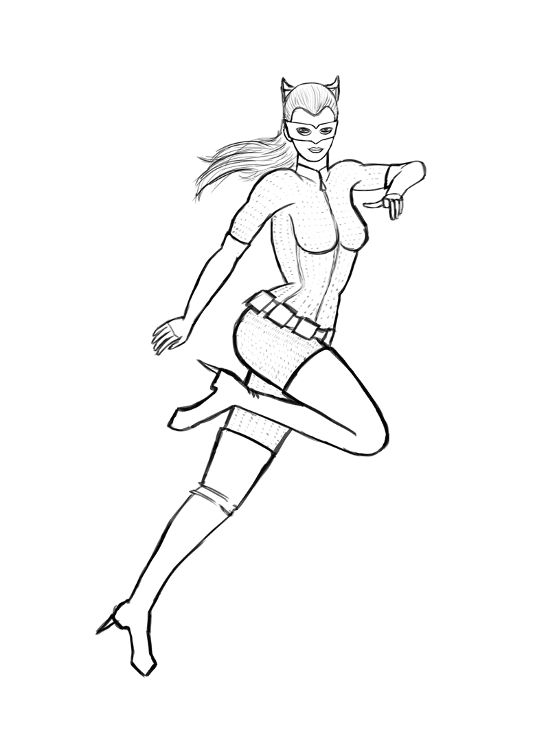 DC Catwoman coloring page