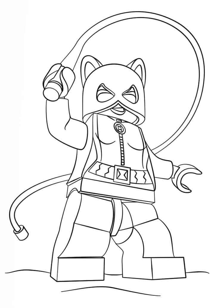 DC Lego Catwoman coloring page