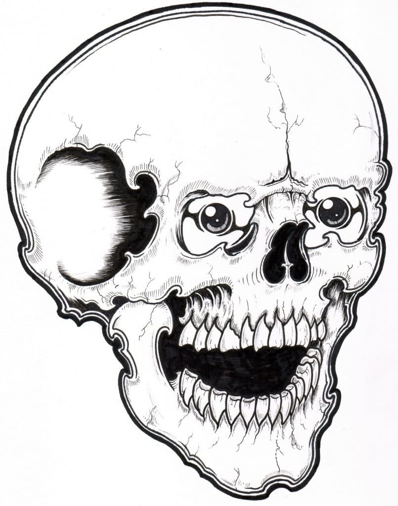 Dessin de Crâne Gratuit coloring page