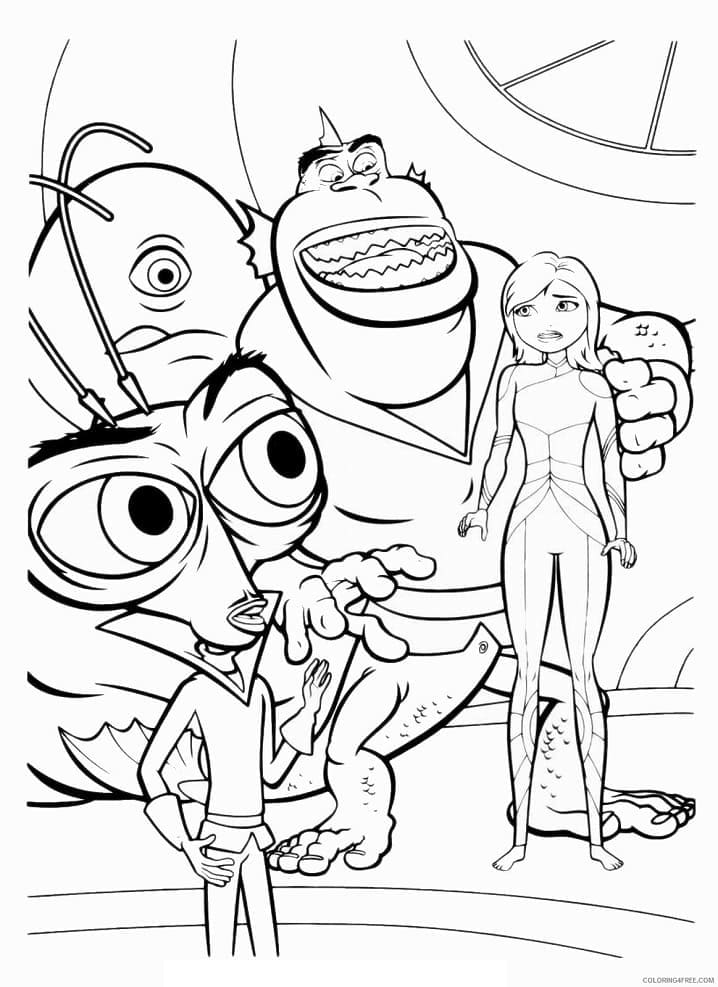 Dessin de Monstres contre Aliens coloring page