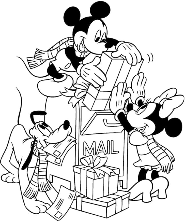 Dessin de Noël Disney coloring page