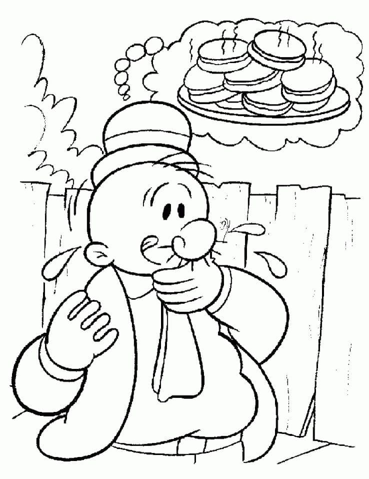 Dessin de Popeye Gratuit coloring page
