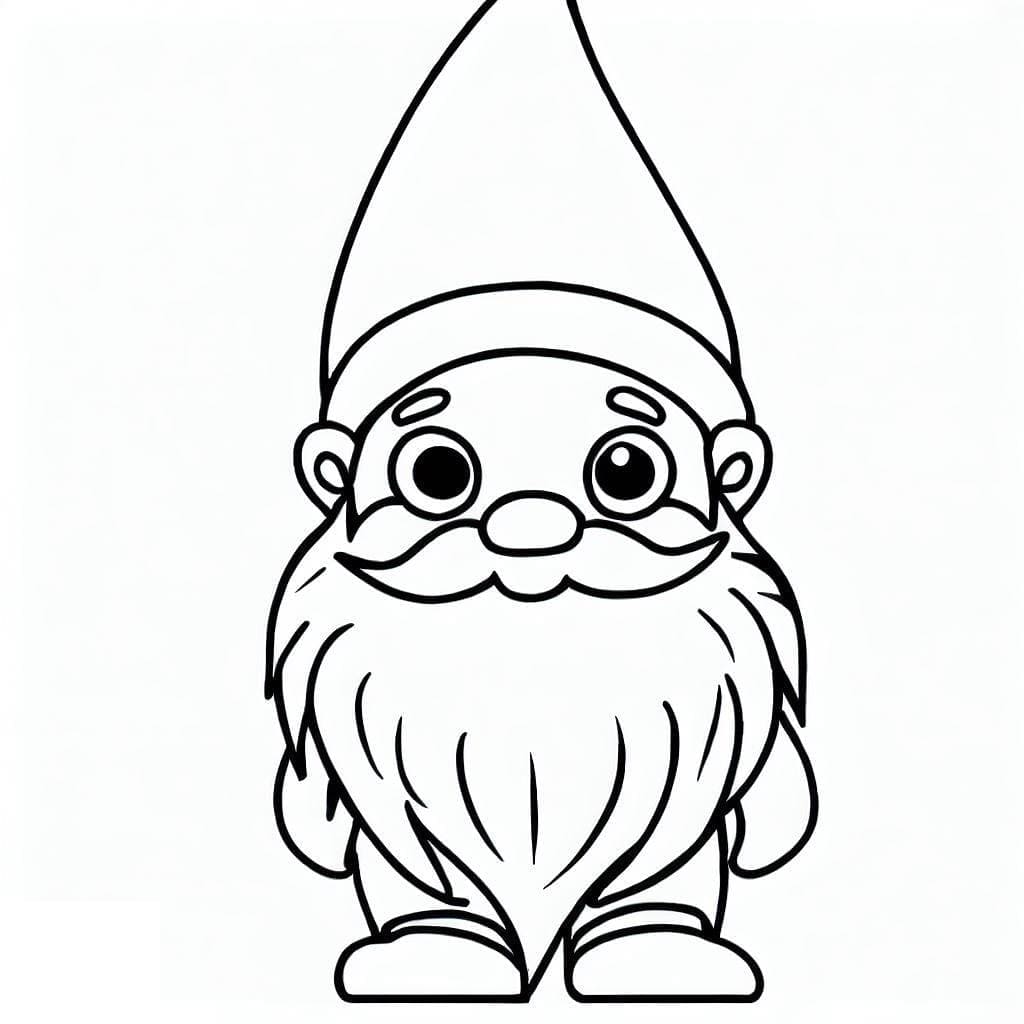 Dessin Gratuit de Gnome coloring page