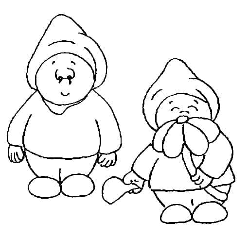 Deux Gnomes coloring page