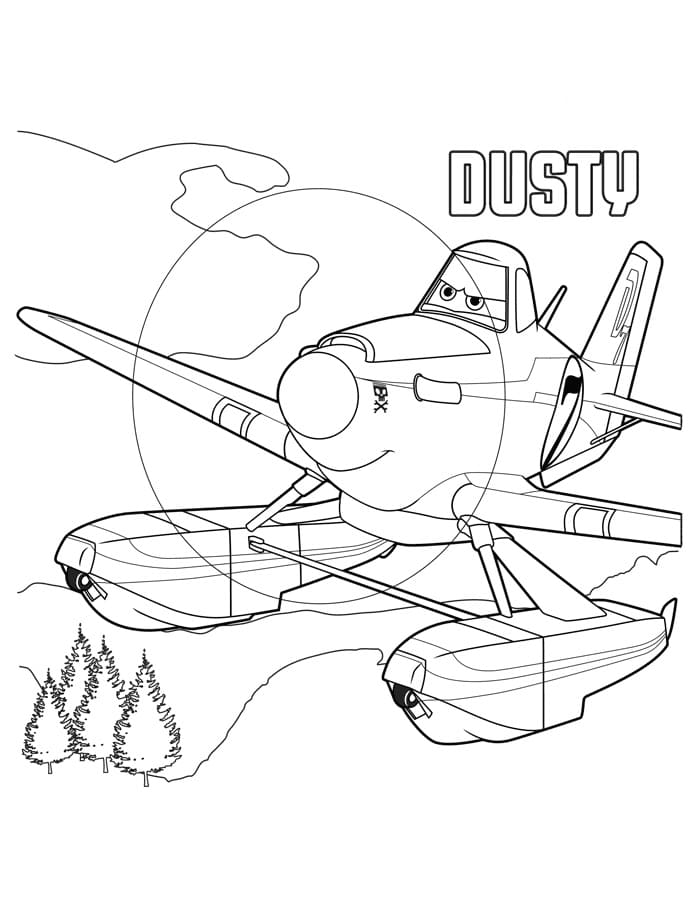 Dusty Crophopper de Planes coloring page