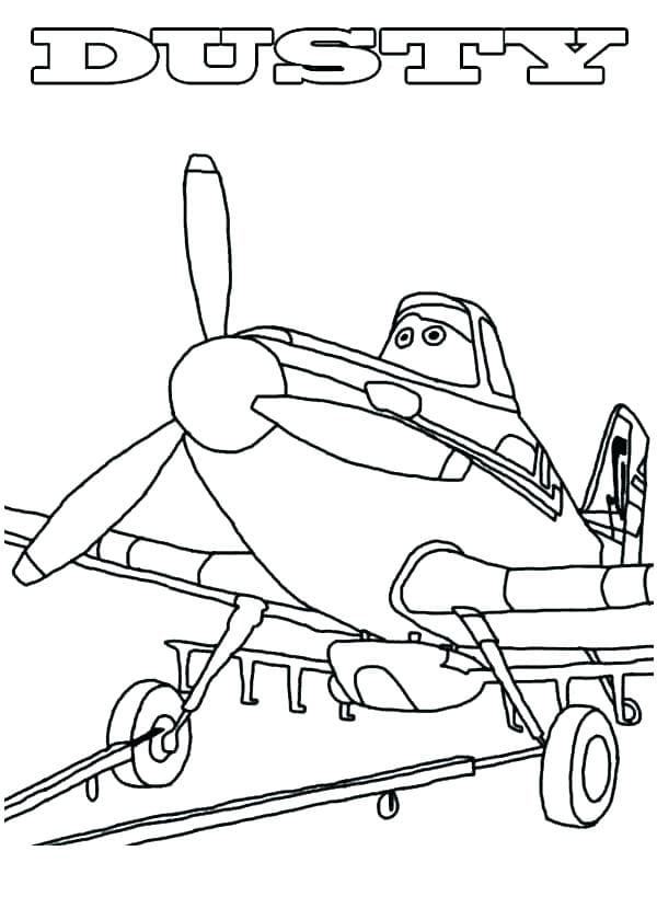 Dusty Crophopper Planes coloring page