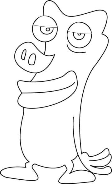 Etno Souriant coloring page