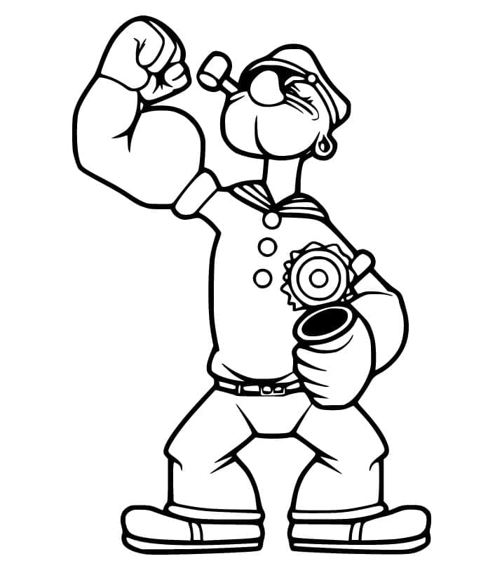 Génial Popeye coloring page