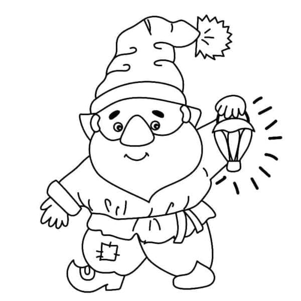 Gnome Amical coloring page