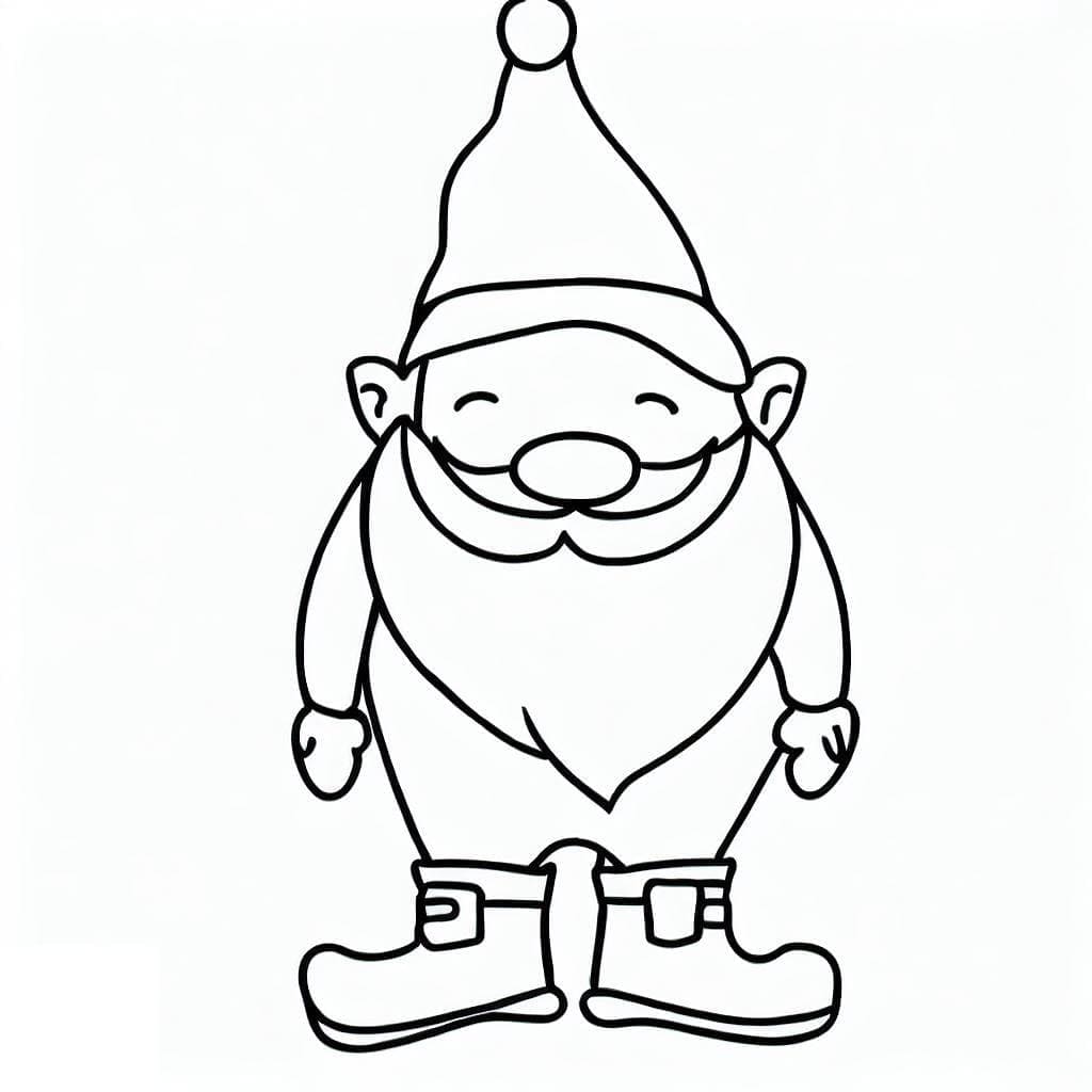 Gnome Heureux coloring page