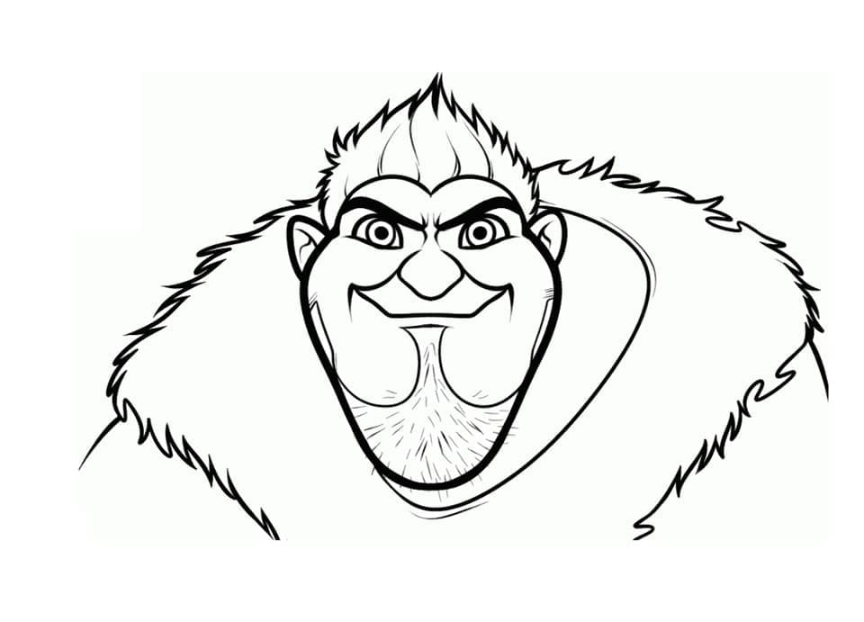 Grug Les Croods coloring page