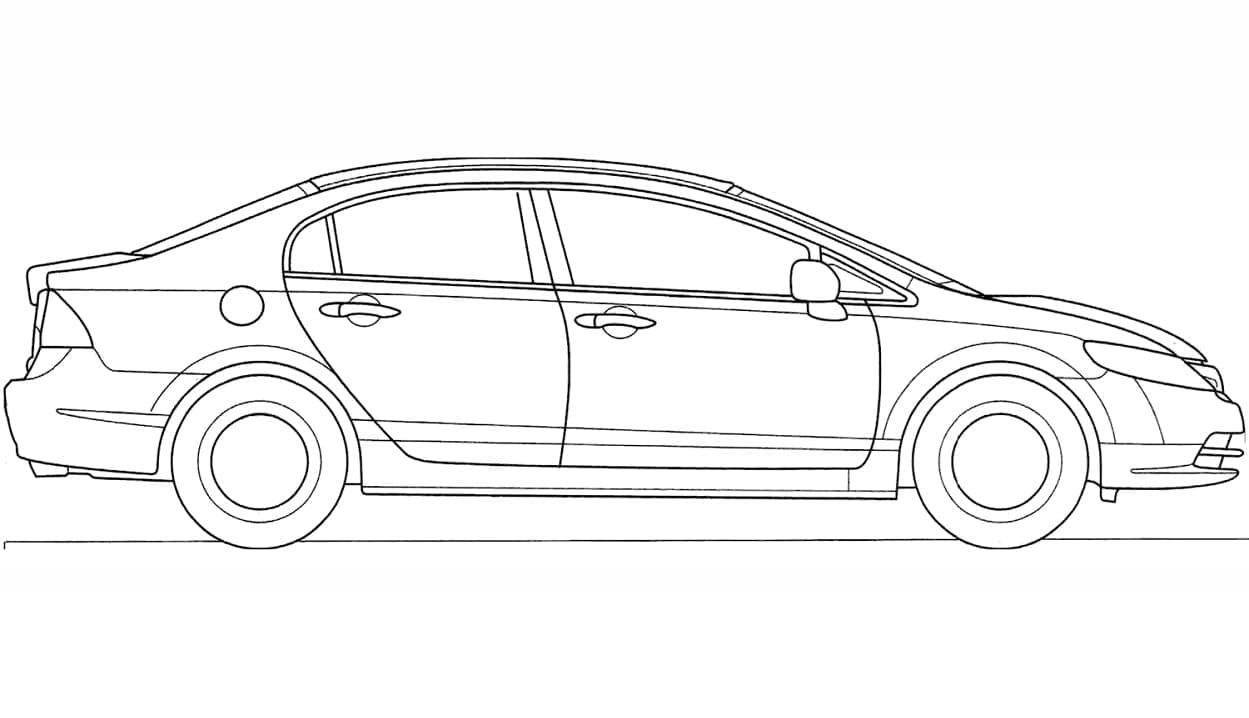 Honda Civic 2008 coloring page