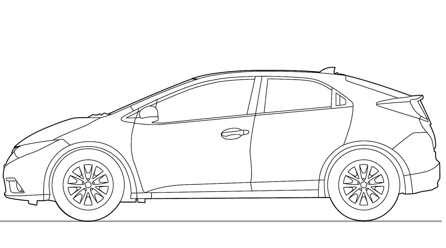 Honda Civic 5-Door 2013 coloring page