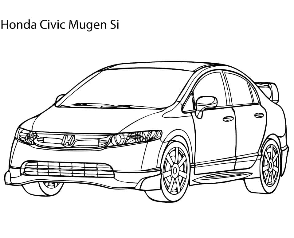 Honda Civic Mugen Si coloring page