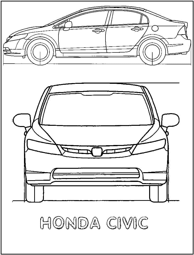 Coloriage Honda Civic