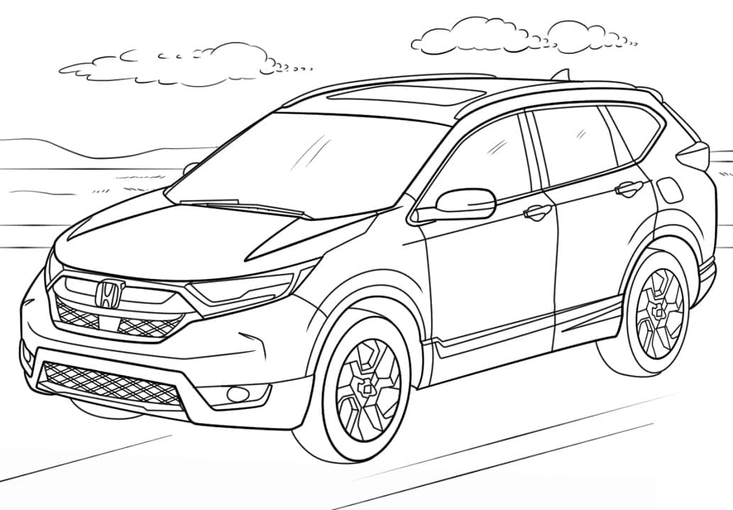 Honda CR-V coloring page