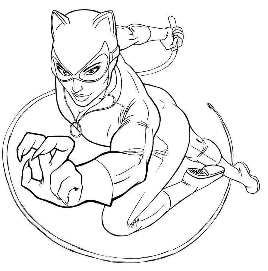 Incroyable Catwoman coloring page