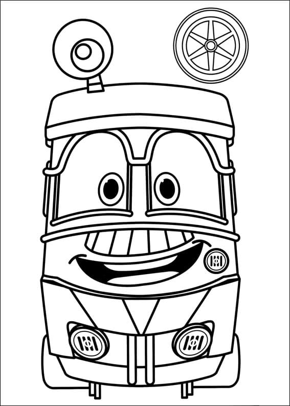 Jeffrey Robot Trains coloring page