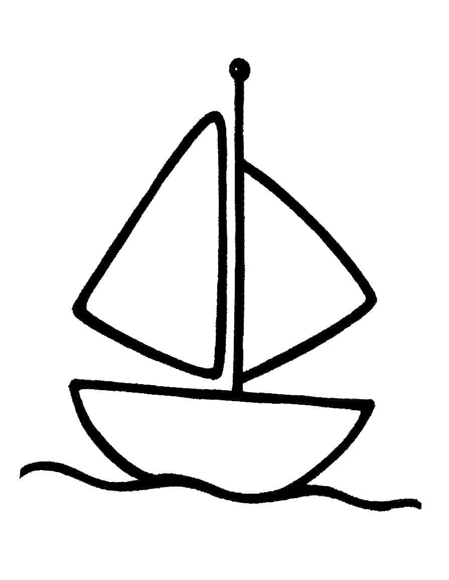Joli Voilier coloring page