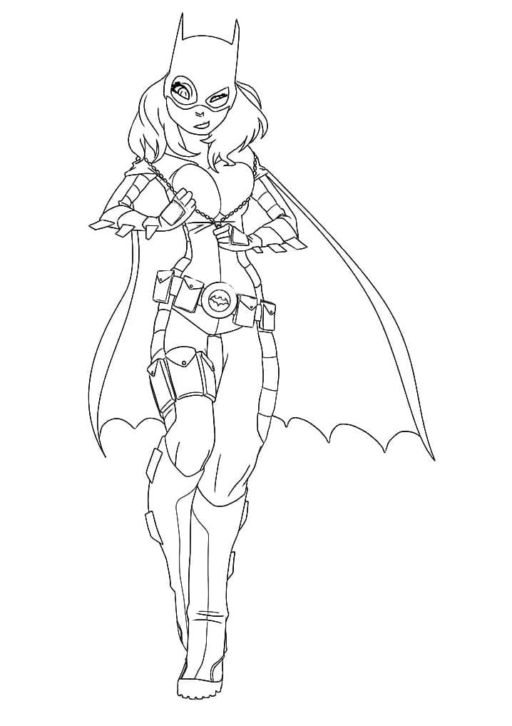 Jolie Batgirl coloring page