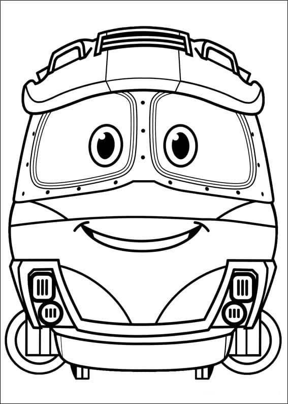 Kay de Robot Trains coloring page