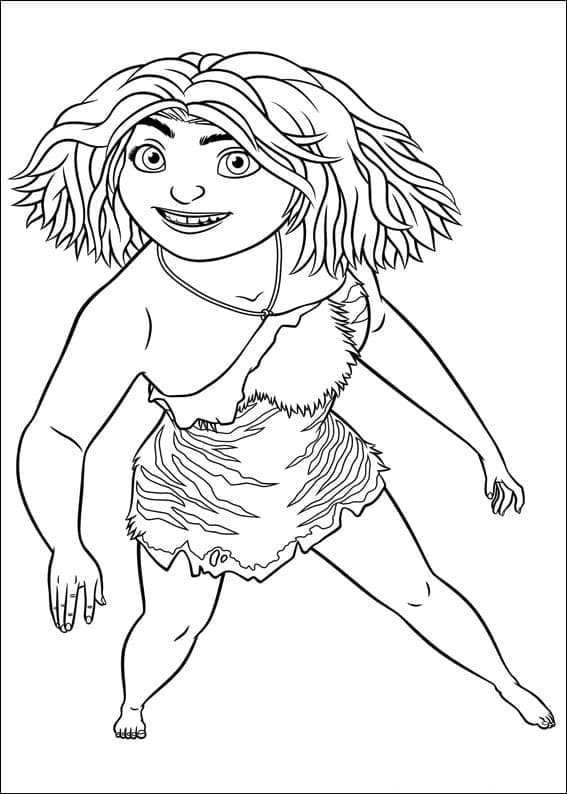 Coloriage Les Croods Eep