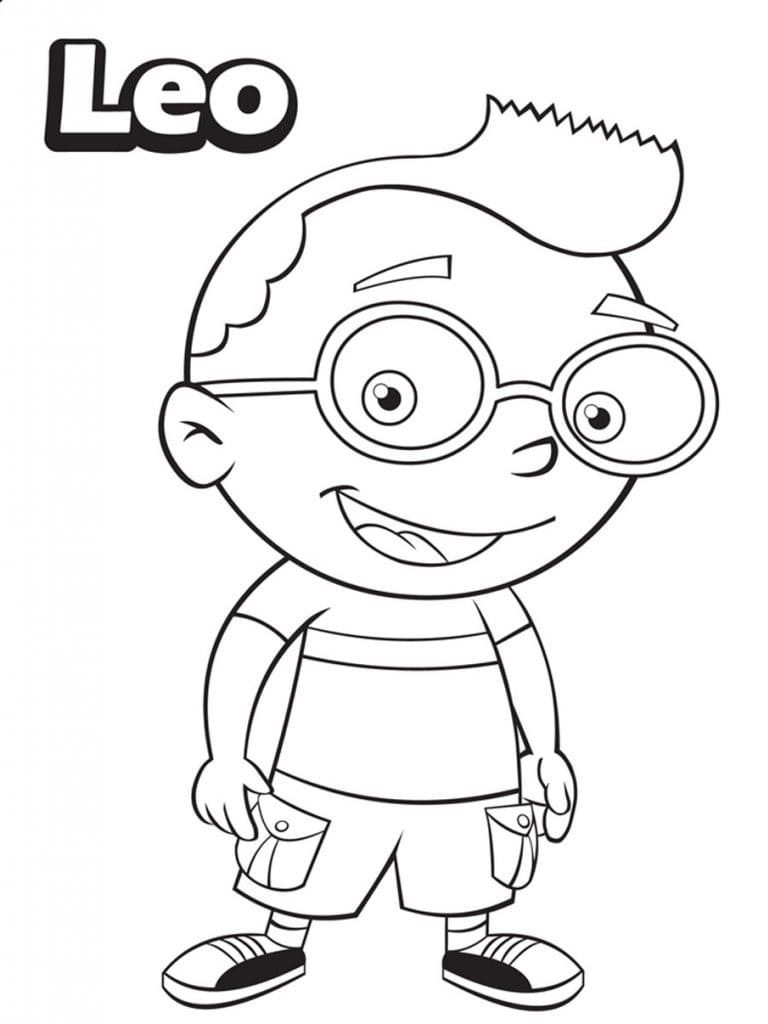 Les Petits Einstein Leo coloring page