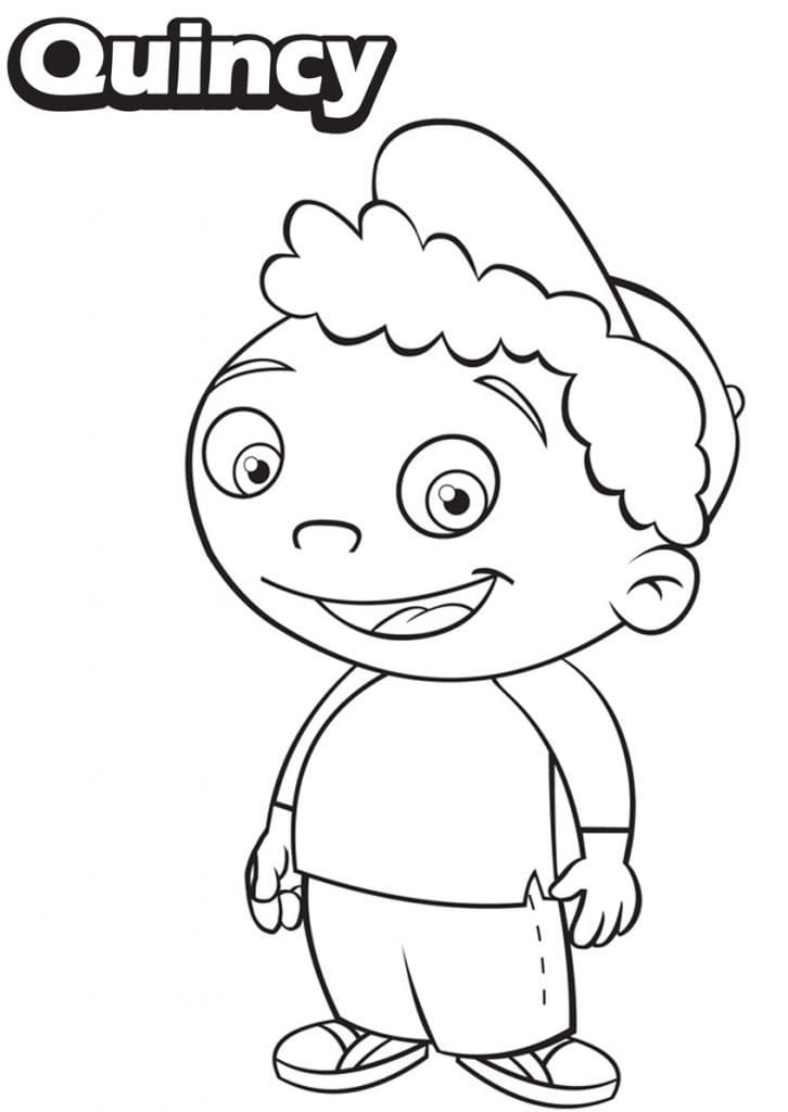 Les Petits Einstein Quincy coloring page