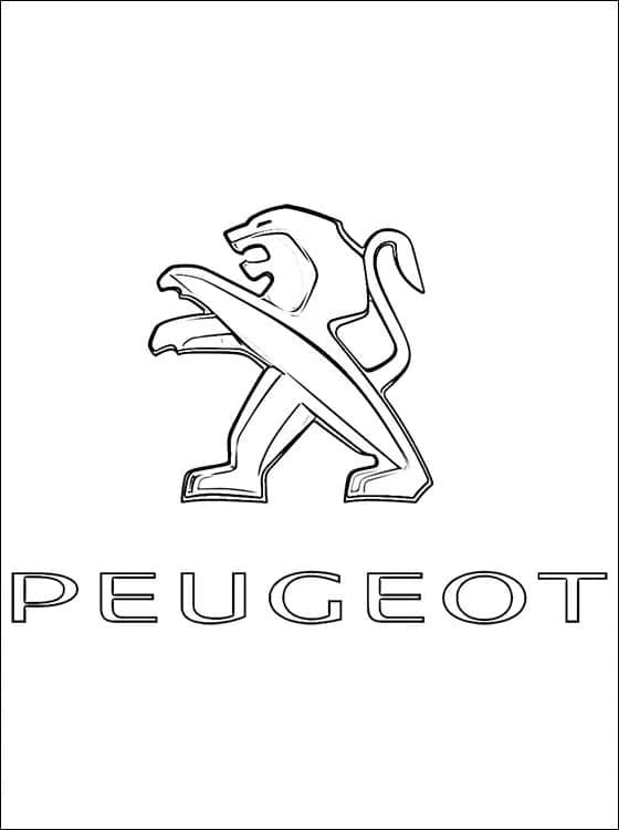 Logo Peugeot coloring page