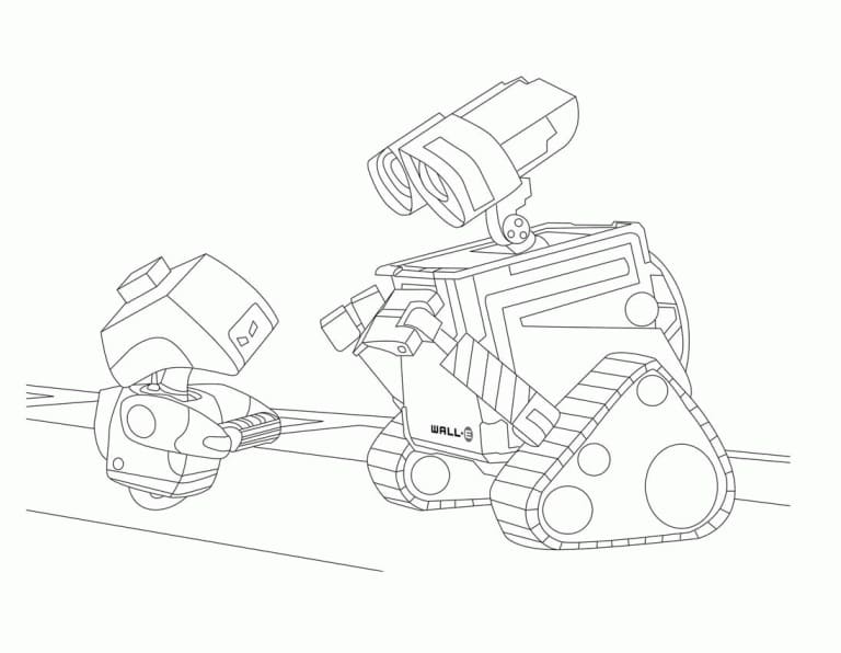 M-O et Wall-E coloring page