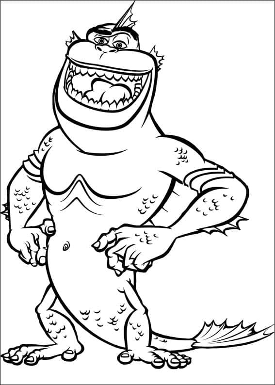 Maillon Manquant de Monstres contre Aliens coloring page