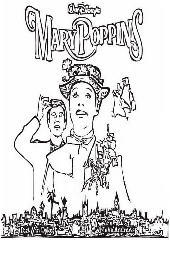 Mary Poppins 1 coloring page