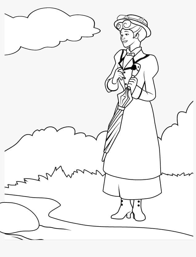 Coloriage Mary Poppins 4