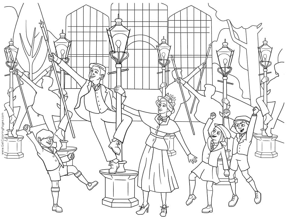 Mary Poppins 5 coloring page