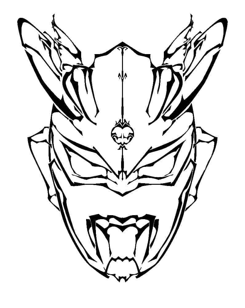 Masque Ultraman coloring page