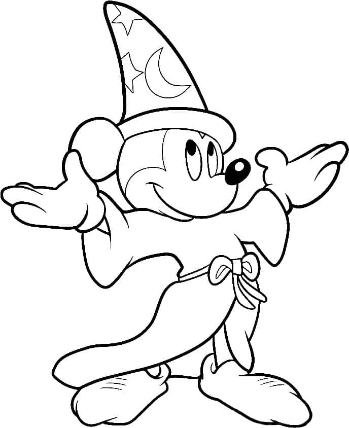 Mickey de Disney Fantasia coloring page